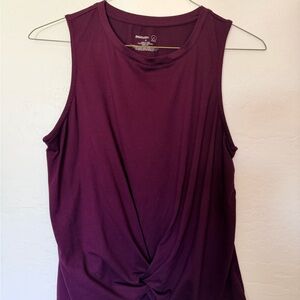 Women's Sleeveless Twist Front Top - Purple